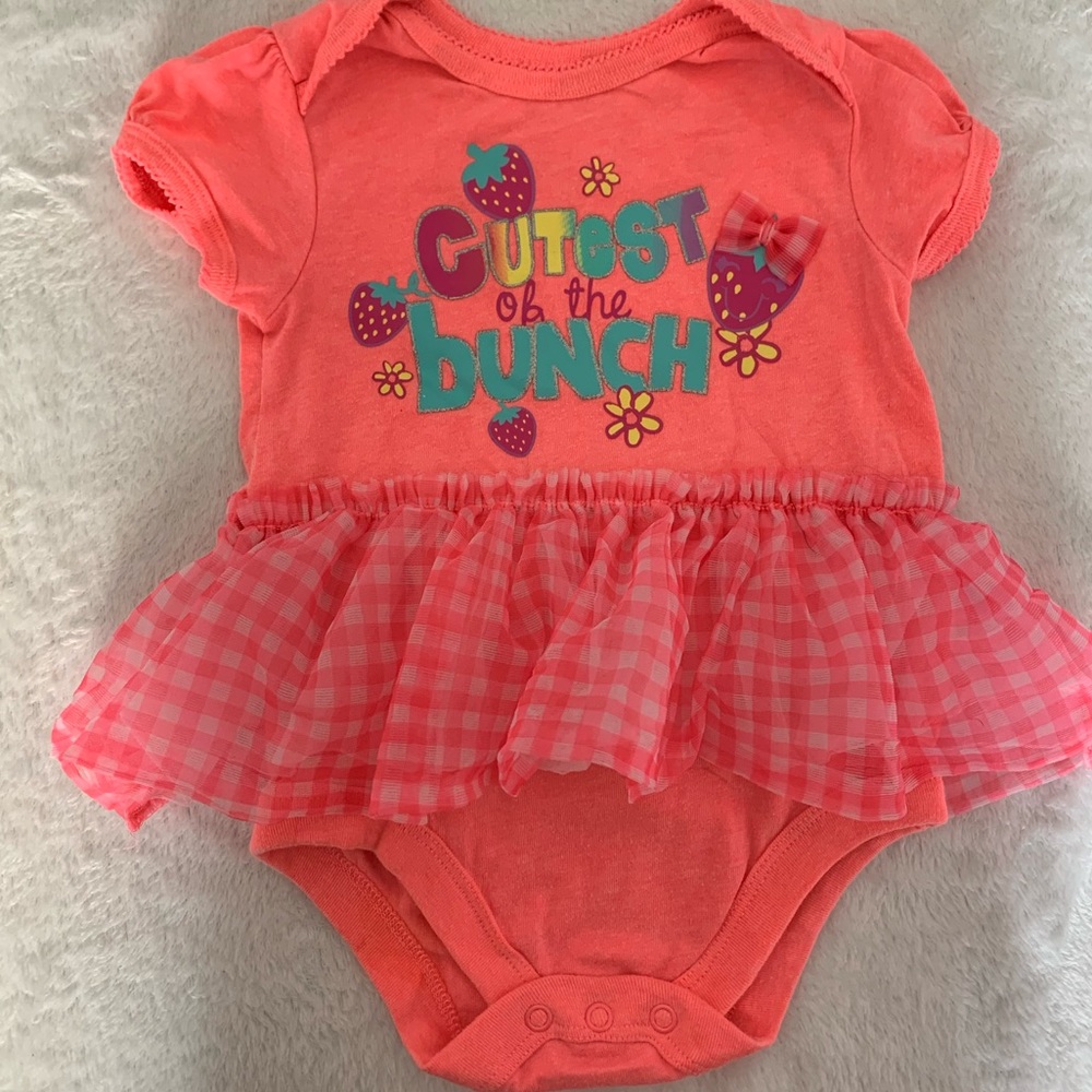 🤍6 for 15🤍Garanimals Baby Girls Bodysuit with Attached Skirt 12 Months